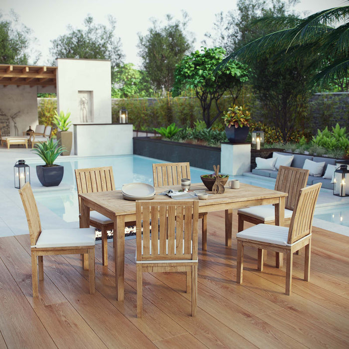 Marina 7 Piece Outdoor Patio Teak Dining Set