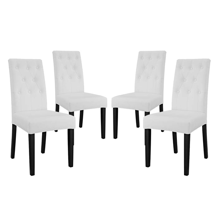 Confer Dining Side Chair Vinyl Set of 4