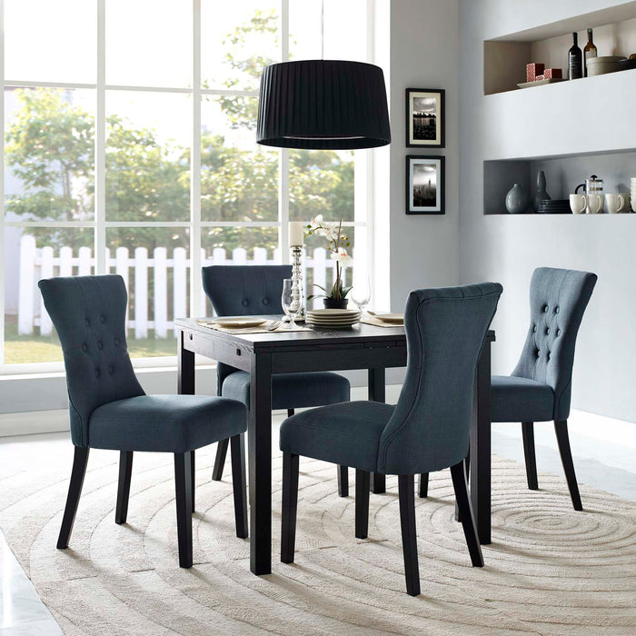 Silhouette Dining Side Chairs Upholstered Fabric Set of 4