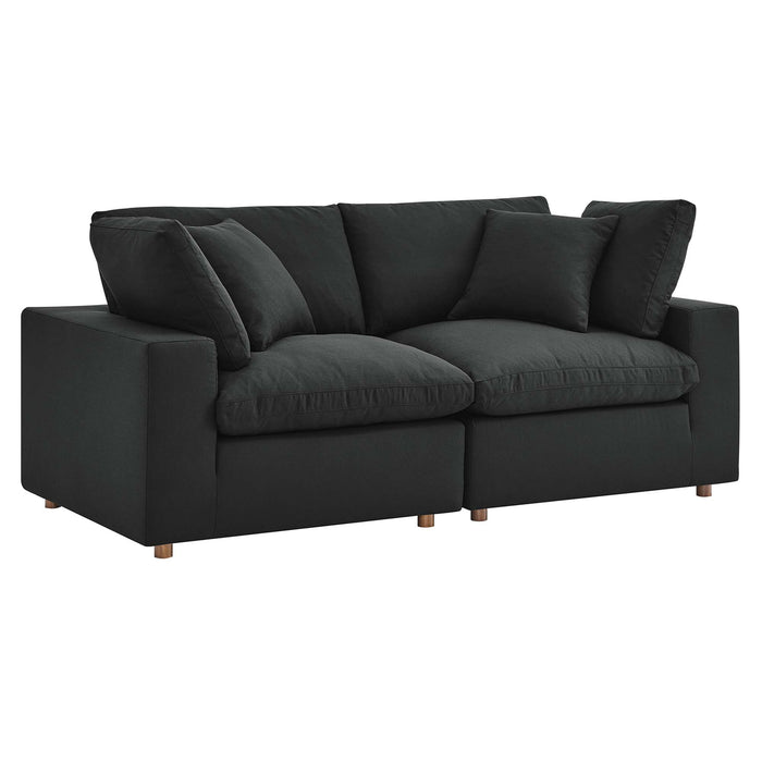 Commix Down Filled Overstuffed 2 Piece Sectional Sofa Set