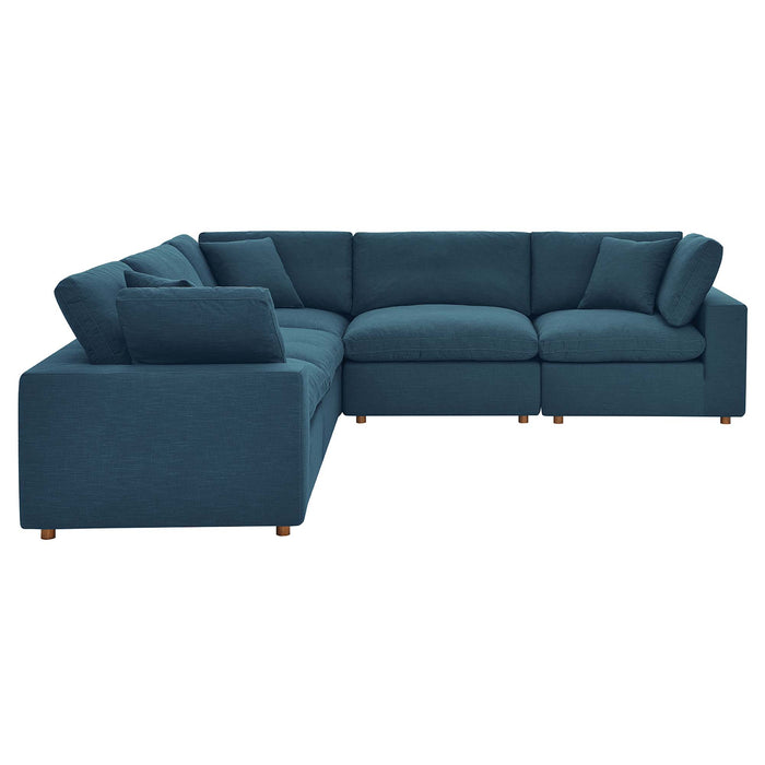 Commix Down Filled Overstuffed 5 Piece 5-Piece Sectional Sofa