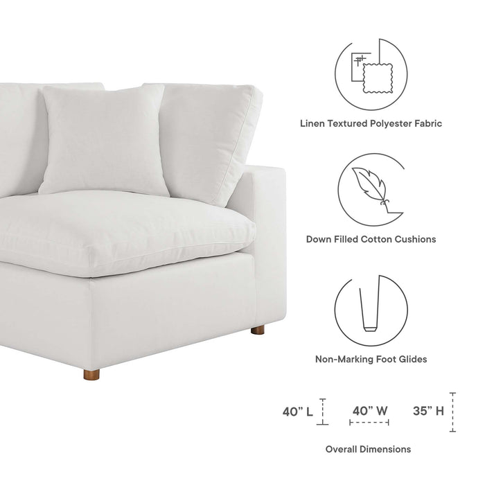 Commix Down Filled Overstuffed 5-Piece Armless Sectional Sofa