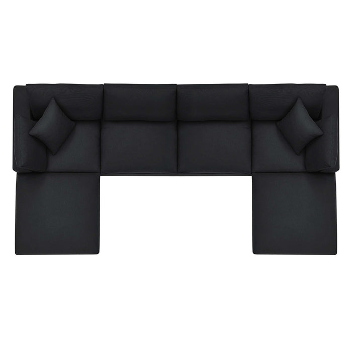 Commix Down Filled Overstuffed 6-Piece Sectional Sofa