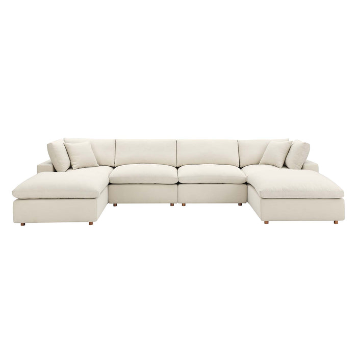 Commix Down Filled Overstuffed 6-Piece Sectional Sofa