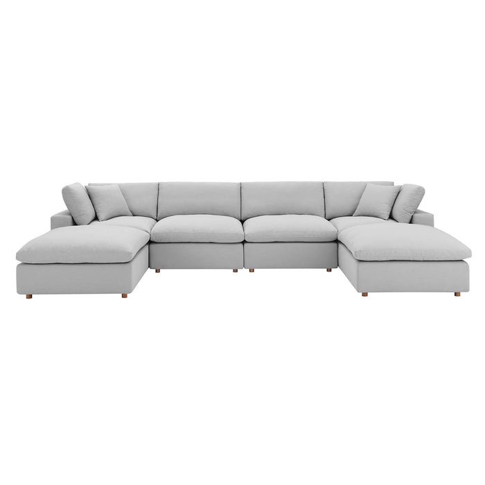 Commix Down Filled Overstuffed 6-Piece Sectional Sofa