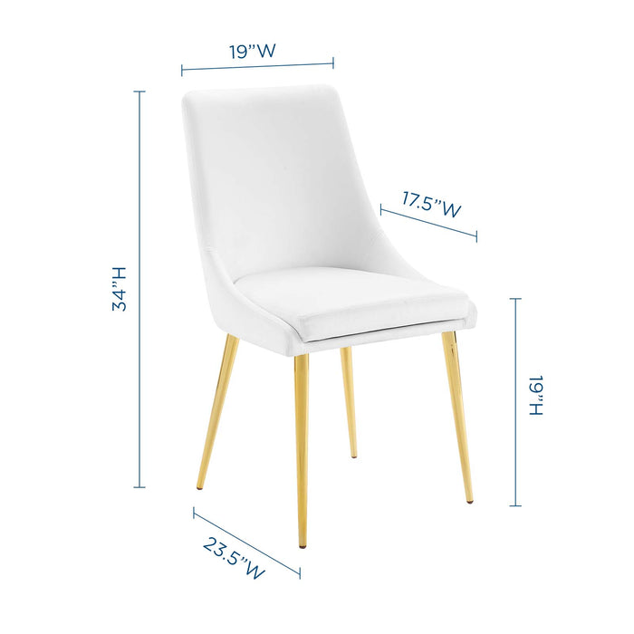 Viscount Modern Accent Performance Velvet Dining Chair