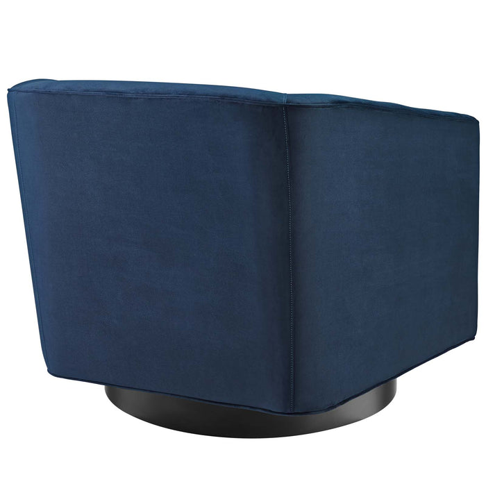 Twist Accent Lounge Performance Velvet Swivel Chair