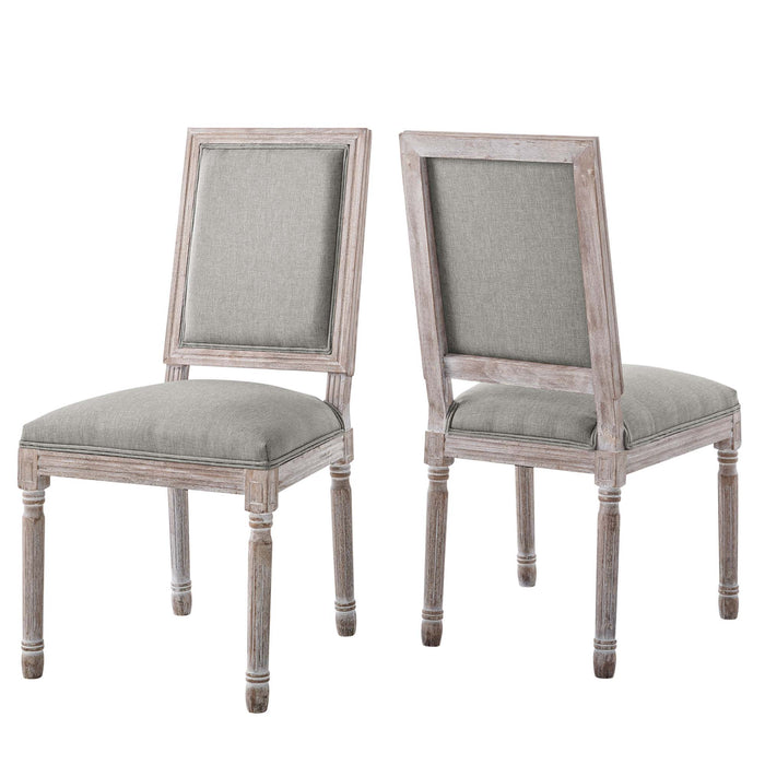 Court Dining Side Chair Upholstered Fabric Set of 2