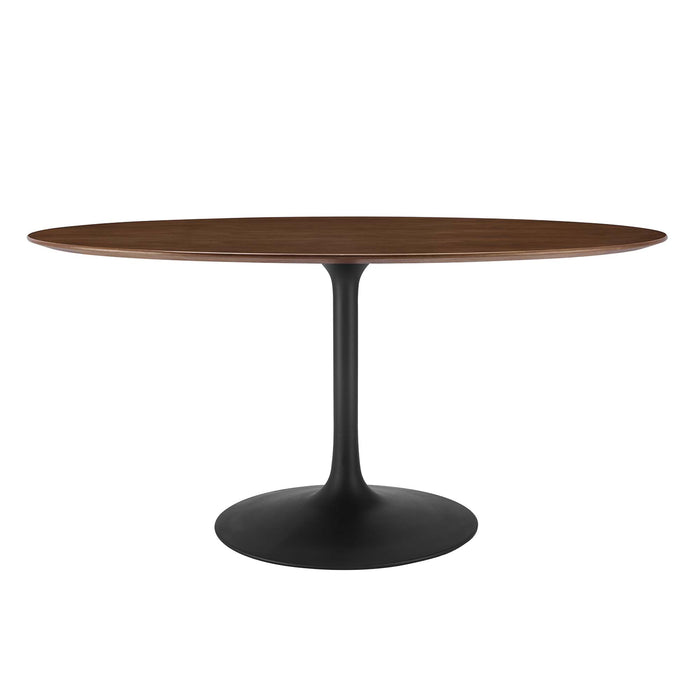 Lippa 60" Oval Walnut Wood Grain Dining Table