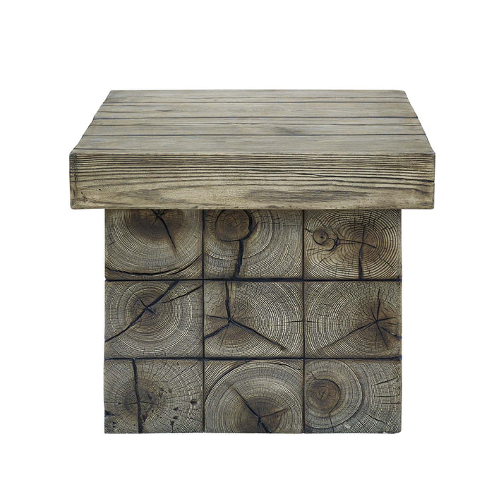 Manteo Rustic Coastal Outdoor Patio Side Table