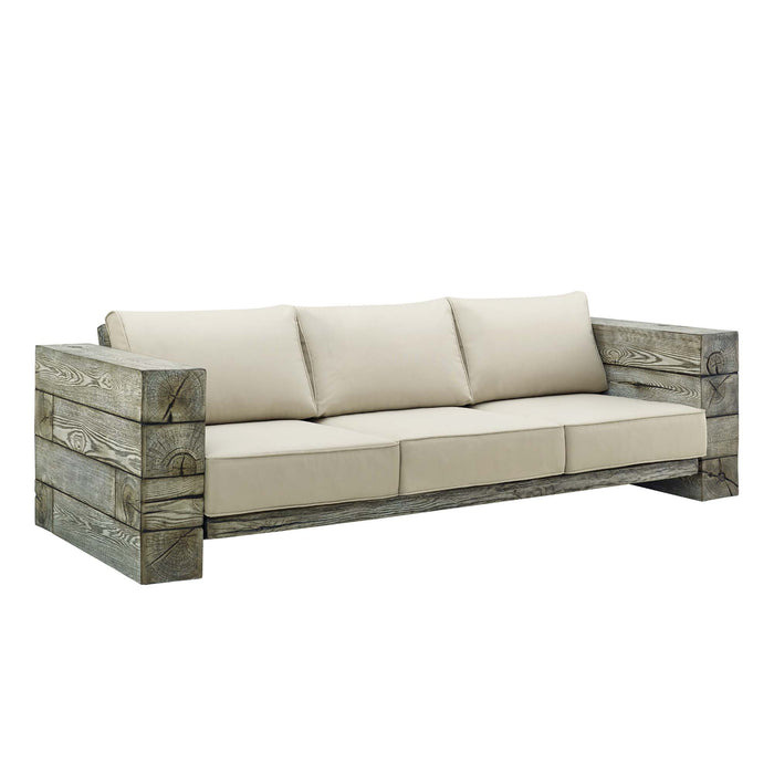 Manteo Rustic Coastal Outdoor Patio Sunbrella®  Sofa