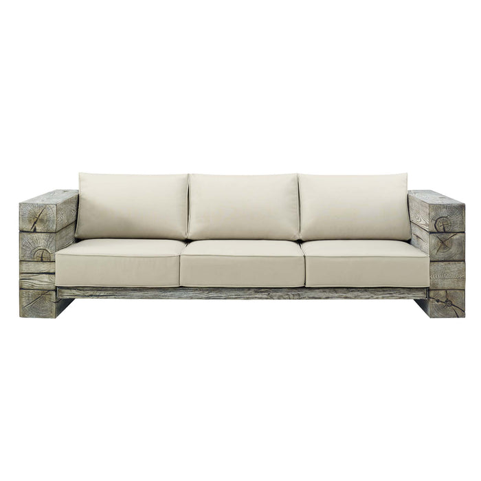 Manteo Rustic Coastal Outdoor Patio Sunbrella®  Sofa