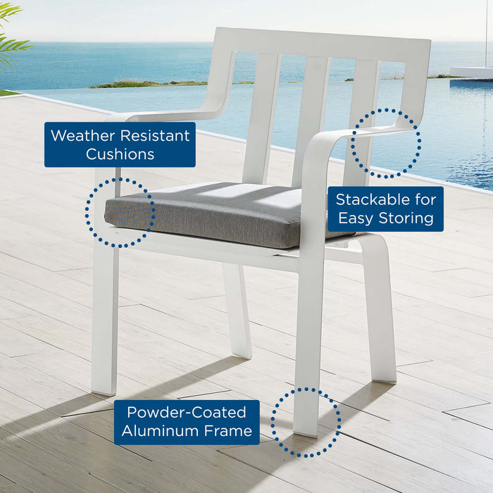 Baxley Stackable Outdoor Patio Aluminum Dining Armchair