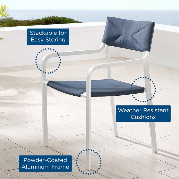 Raleigh Stackable Outdoor Patio Aluminum Dining Armchair