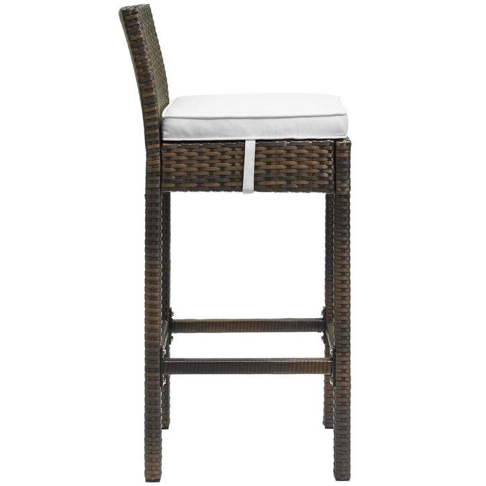 Conduit Bar Stool Outdoor Patio Wicker Rattan Set of 4