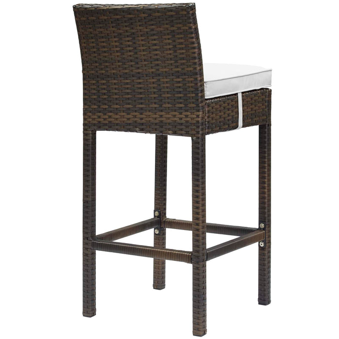 Conduit Bar Stool Outdoor Patio Wicker Rattan Set of 4