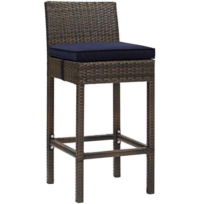 Conduit Bar Stool Outdoor Patio Wicker Rattan Set of 2