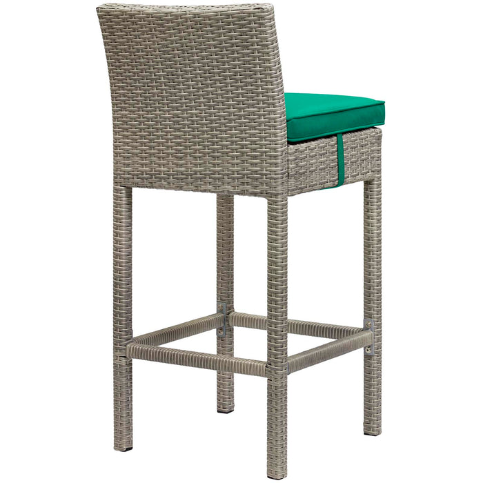 Conduit Bar Stool Outdoor Patio Wicker Rattan Set of 2