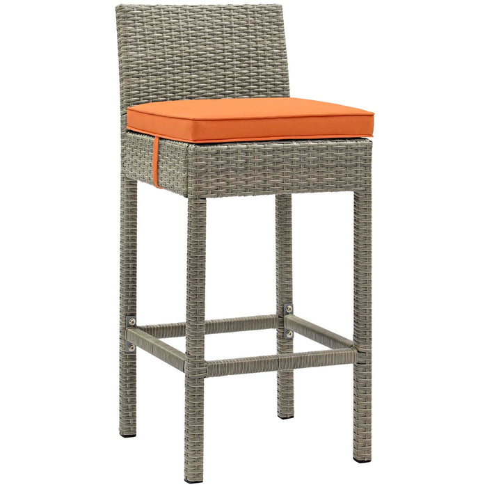 Conduit Bar Stool Outdoor Patio Wicker Rattan Set of 2