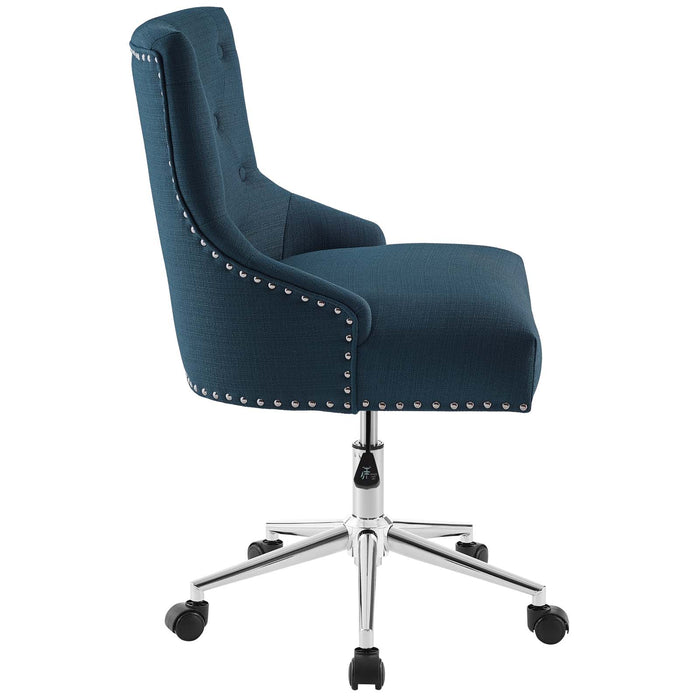 Regent Tufted Button Swivel Upholstered Fabric Office Chair