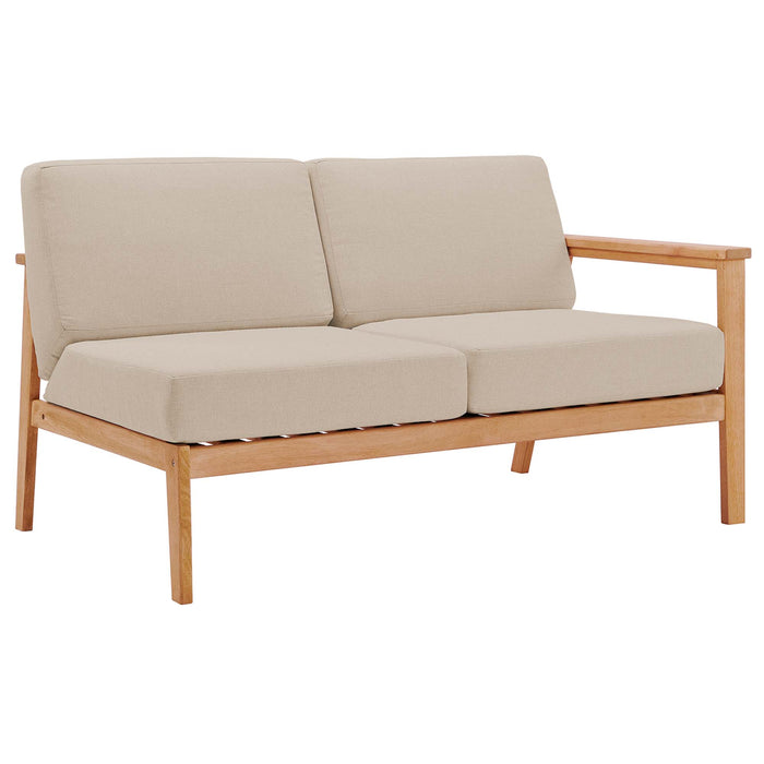 Sedona Outdoor Patio Eucalyptus Wood Right-Facing Loveseat