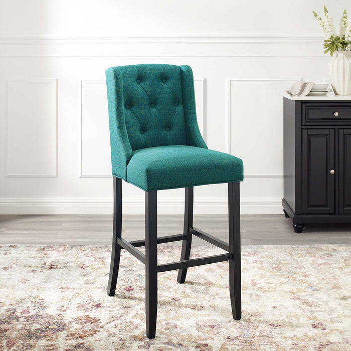 Baronet Tufted Button Upholstered Fabric Bar Stool