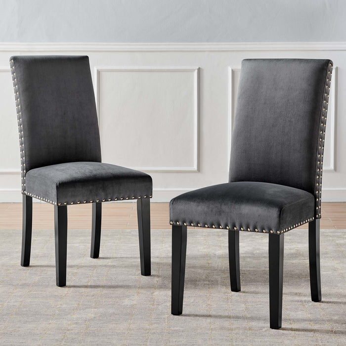 Parcel Performance Velvet Dining Side Chairs - Set of 2