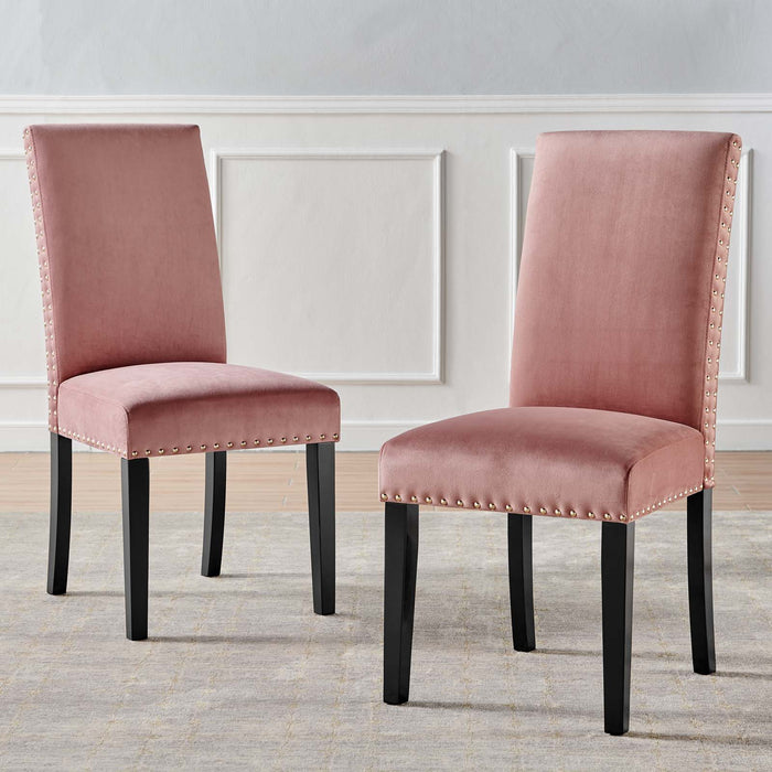 Parcel Performance Velvet Dining Side Chairs - Set of 2