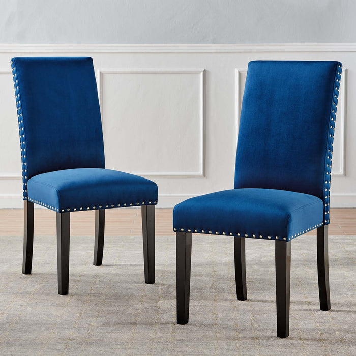 Parcel Performance Velvet Dining Side Chairs - Set of 2