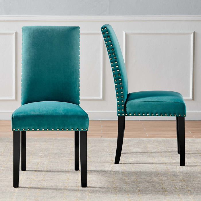 Parcel Performance Velvet Dining Side Chairs - Set of 2