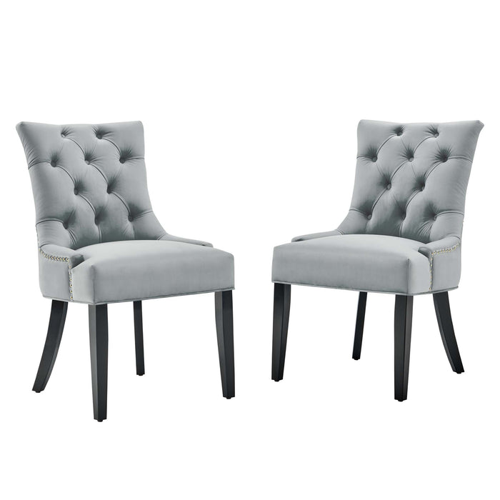 Regent Tufted Performance Velvet Dining Side Chairs - Set of 2