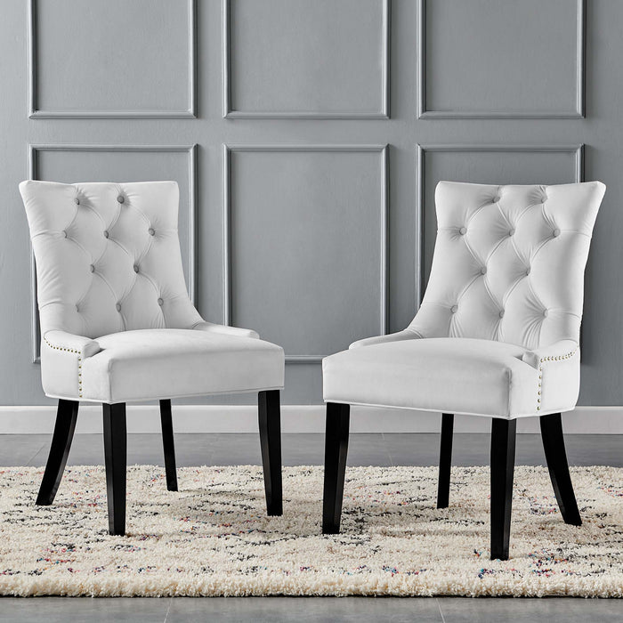 Regent Tufted Performance Velvet Dining Side Chairs - Set of 2