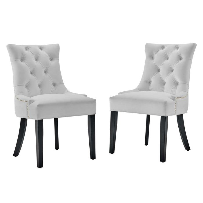 Regent Tufted Performance Velvet Dining Side Chairs - Set of 2