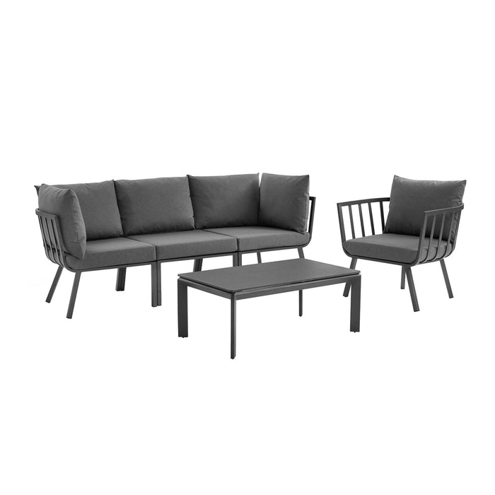 Riverside 5 Piece Outdoor Patio Aluminum Set