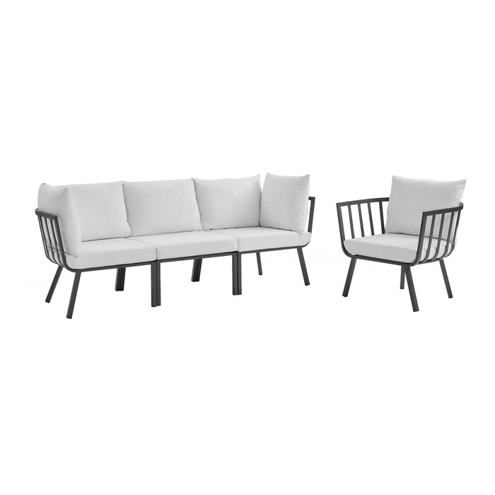 Riverside 4 Piece Outdoor Patio Aluminum Set