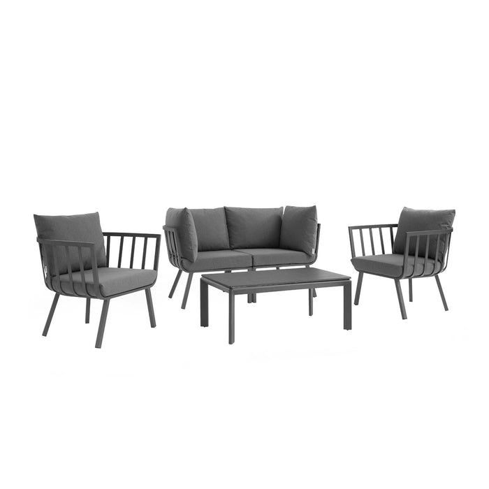 Riverside 5 Piece Outdoor Patio Aluminum Set