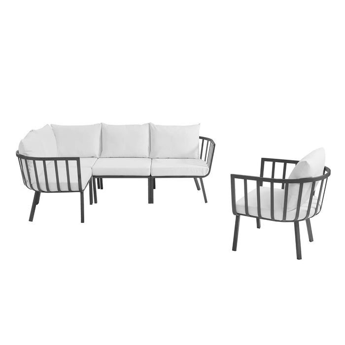 Riverside 5 Piece Outdoor Patio Aluminum Set