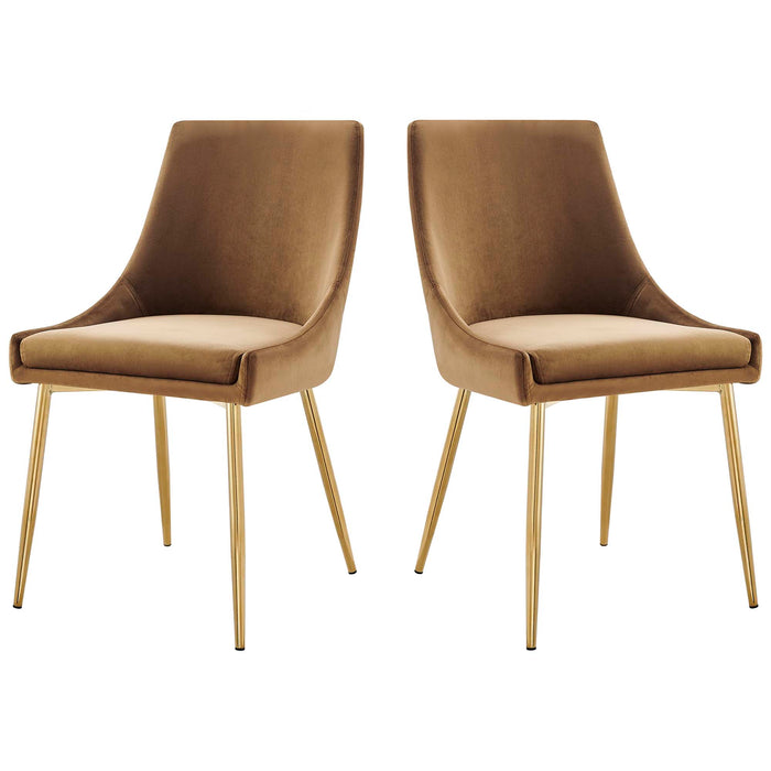 Viscount Performance Velvet Dining Chairs - Set of 2