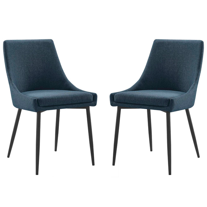 Viscount Upholstered Fabric Dining Chairs - Set of 2