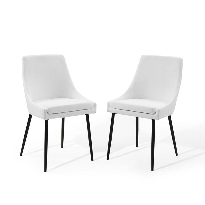 Viscount Upholstered Fabric Dining Chairs - Set of 2