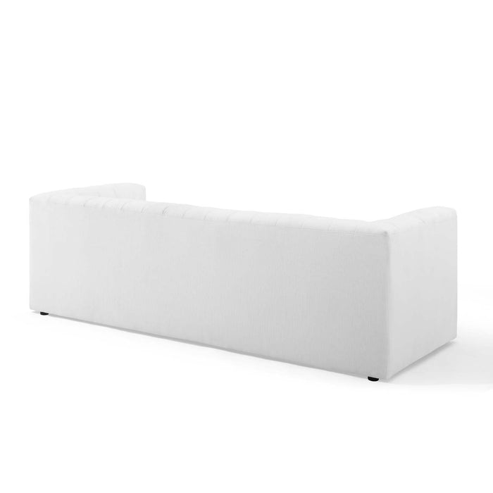 Reflection Channel Tufted Upholstered Fabric Sofa