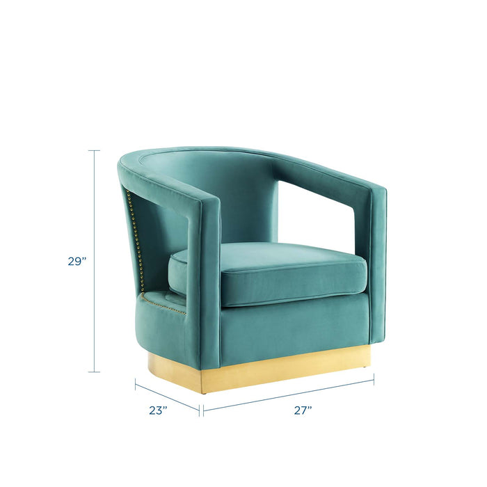 Frolick Performance Velvet Armchair