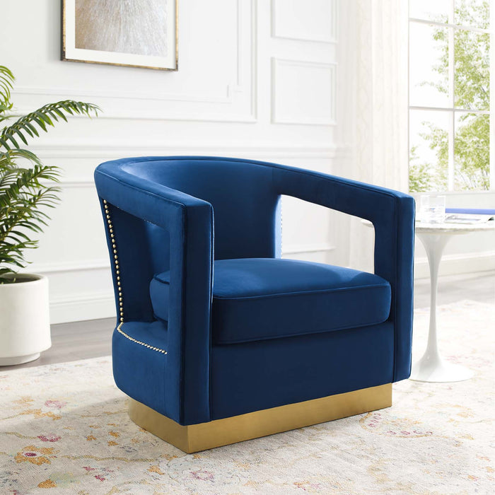 Frolick Performance Velvet Armchair