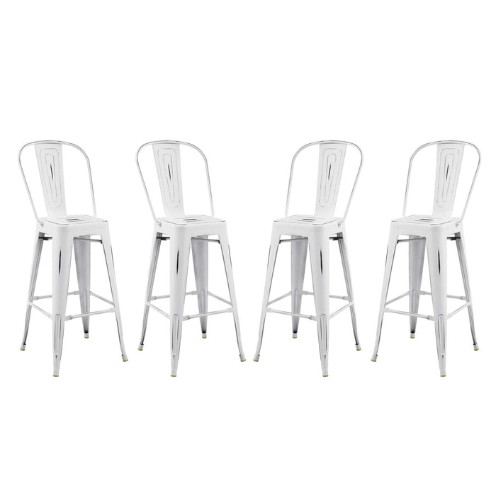 Promenade Bar Side Stool Metal Set of 4