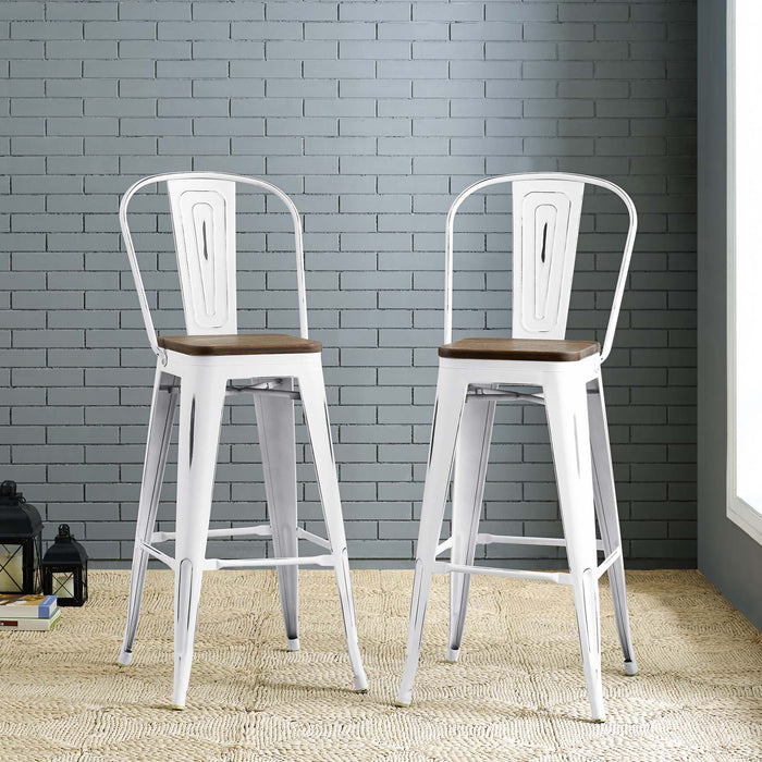 Promenade Bar Stool Metal Set of 2