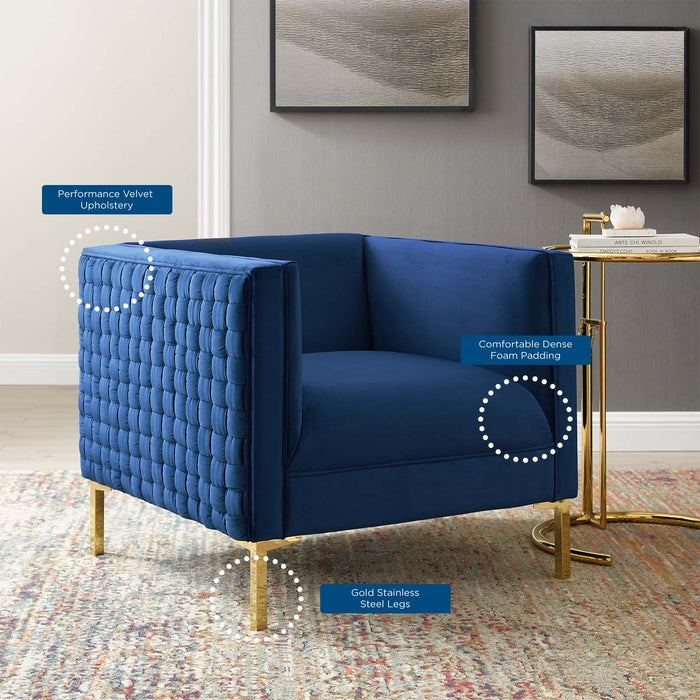 Resonate Performance Velvet Armchair