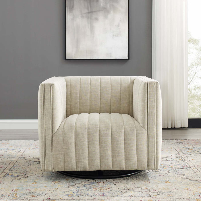 Conjure Tufted Swivel Upholstered Armchair