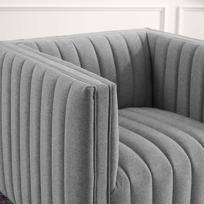 Conjure Tufted Upholstered Fabric Armchair