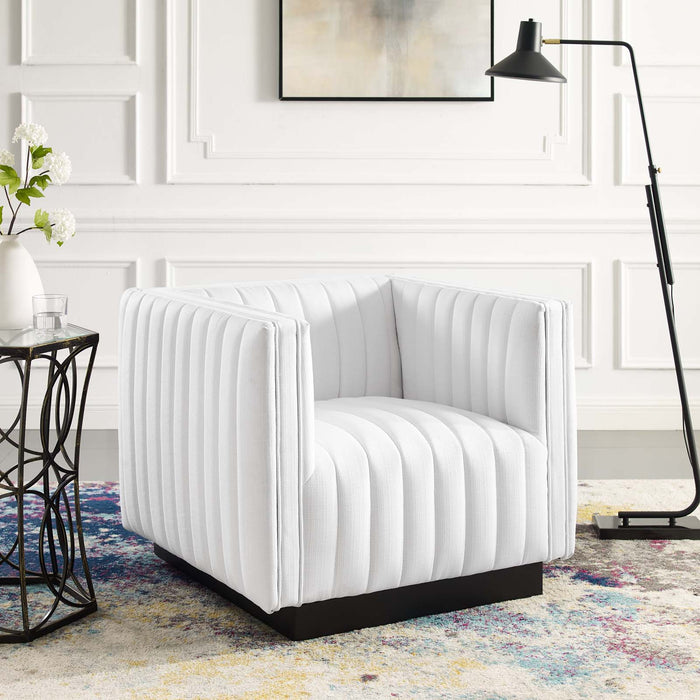 Conjure Tufted Upholstered Fabric Armchair