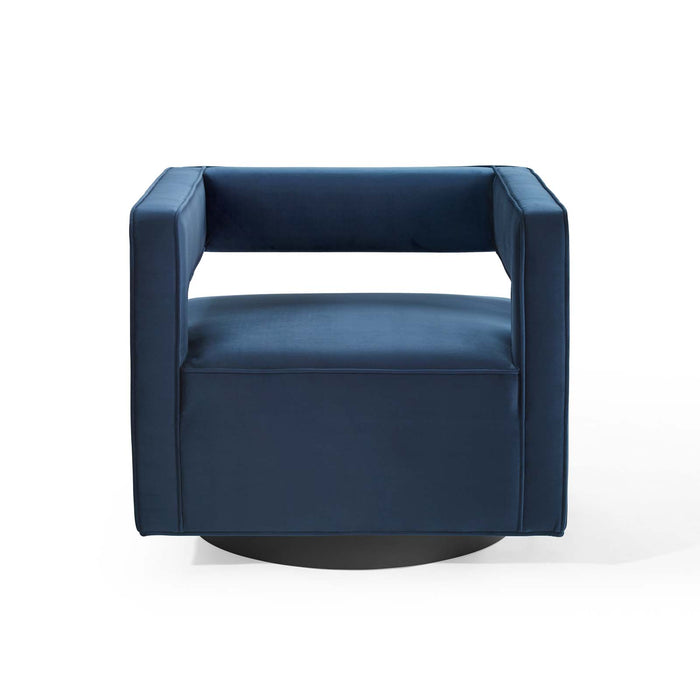 Booth Performance Velvet  Performance Velvet Swivel Armchair